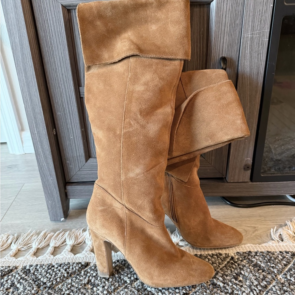 Aldo Tan Suede Over the Knee Boots